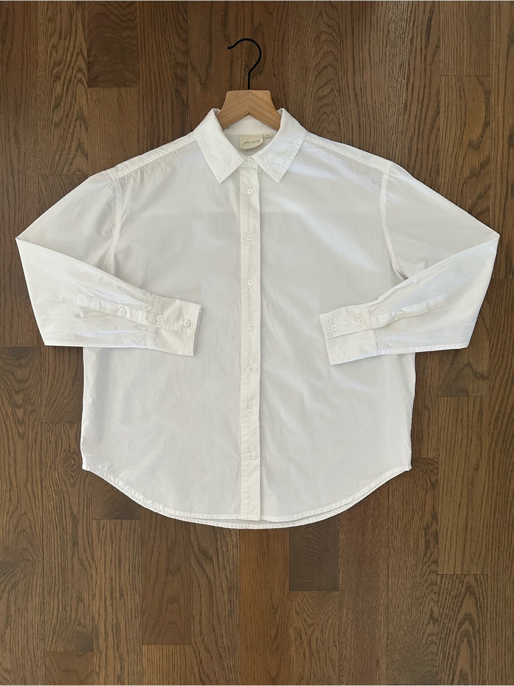 Julia Amory The Carolyn Shirt Collared Cotton Shirt in Blanc White XS